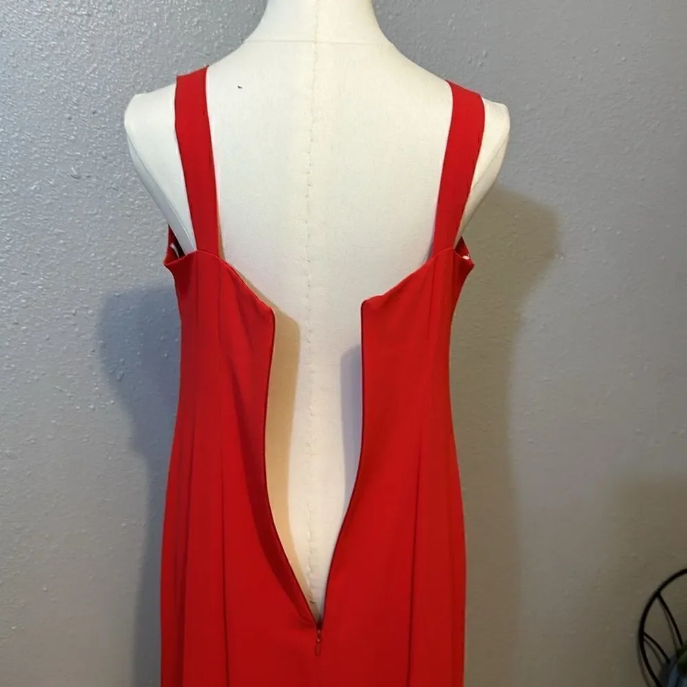 Vintage Ursula of Switzerland red embroidered 2PC women’s dress suit size 8P